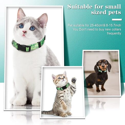 3 Pieces St. Patrick's Day Dog Collars Adjustable Collars for Dogs Dog Collars for Holiday Pet Supplies (Fresh Color,Shamrock Pattern) in Saudi Arabia