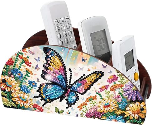 Double sided diamond art painting kit storage box, butterfly flowers 5D DIY special diamond shape organiser, for storing small objects on the desktop, beautiful and practical in Saudi Arabia