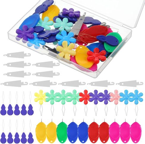 40 Pcs Needle Threaders Needle Threader for Hand Sewing Multicolor Plastic Embroidery Needles Threader 4 Type Simple Needles Threaders for Sewing Machin Embroidery Floss Small Eye Needls in Saudi Arabia