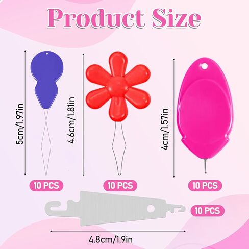 40 Pcs Needle Threaders Needle Threader for Hand Sewing Multicolor Plastic Embroidery Needles Threader 4 Type Simple Needles Threaders for Sewing Machin Embroidery Floss Small Eye Needls in Saudi Arabia