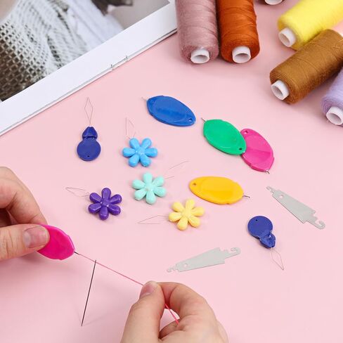 40 Pcs Needle Threaders Needle Threader for Hand Sewing Multicolor Plastic Embroidery Needles Threader 4 Type Simple Needles Threaders for Sewing Machin Embroidery Floss Small Eye Needls in Saudi Arabia