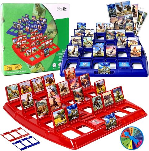 Guessing Board Game for Kids & Adults, Who is It, Dinosaur Animals for 2 Players, Fun Puzzle Game for Travel, Parties & Game Night in Saudi Arabia