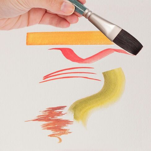 Creative Mark Mimik Professional Watercolor Brushes - Filbert Set of 3 - Synthetic Squirrel Hair - Natural Bristle Artist Brushes for Watercolors, Gouache & Acrylics in Saudi Arabia