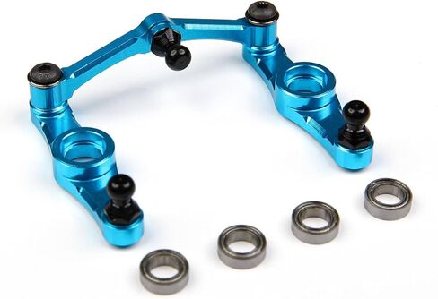مجموعة توجيه من الألومنيوم TT-01 باستخدام الحاسب الآلي لسيارة 1/10 RC Tamiya TT01 جزء الترقية (أزرق) in Saudi Arabia