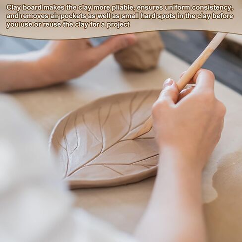 PATIKIL 10 x 16 Wedging Board for Pottery with Built-in Handle, 4 Pcs 8mm Thickness Clay Board Portable Plaster Modeling Boards for Pottery Clay Ceramics in Saudi Arabia