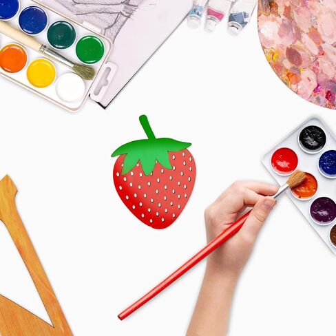 30 Pack 4 Inch Wood Strawberry Cutouts Unfinished Wood Strawberry Crafts Wooden Strawberry Hanging Ornaments DIY Strawberry Craft Gift Tags for Home Party Decoration in Saudi Arabia