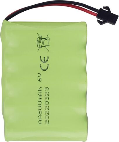 Accessories 2PCS 6.0V 800mAh Rechargeable RC Toy Battery SM2P Plug for Truck, Stunt Car, Excavator With USB Charging Cable in Kuwait