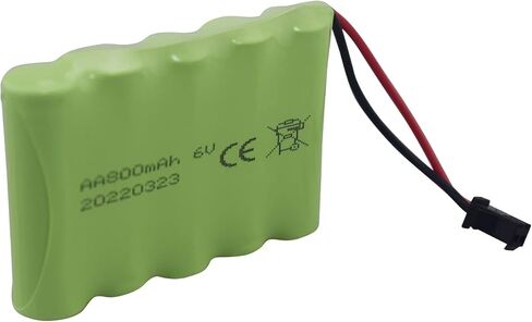 Accessories 2PCS 6.0V 800mAh Rechargeable RC Toy Battery SM2P Plug for Truck, Stunt Car, Excavator With USB Charging Cable in Kuwait