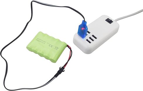 Accessories 2PCS 6.0V 800mAh Rechargeable RC Toy Battery SM2P Plug for Truck, Stunt Car, Excavator With USB Charging Cable in Kuwait