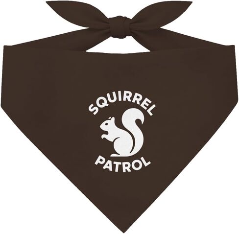 Squirrel Patrol Dog Bandana, Funny Cute Pet Scarf, Funny Squirrel Theme Dog Scarf, Adjustable Comfortable Triangle Pet Bandana for Small Medium Dogs in Kuwait