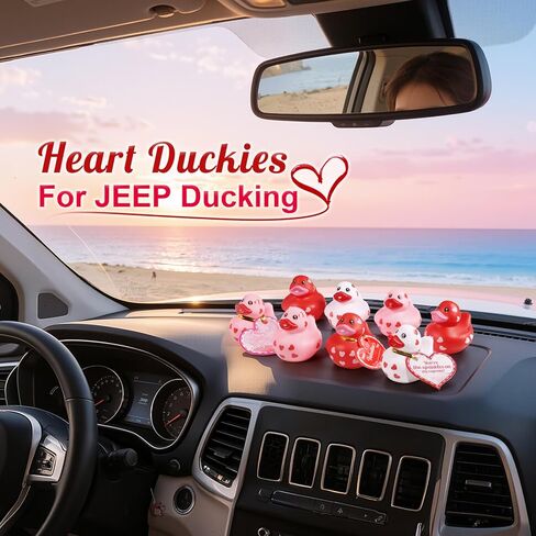 24 Pack Valentines Day Rubber Ducks, Bulk Heart Themed Duckies for Classroom Exchange Gifts, School Prizes & Party Favors | Cute Valentines Giveaways for Kids, Jeep Ducking & Handouts in Saudi Arabia