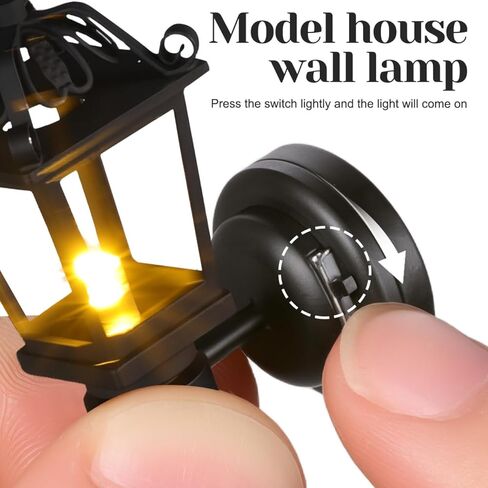 2 قطعة من مصابيح الحائط LED لبيت الدمى من Toyvian 1 12 مقياس أثاث مصباح الجدار DIY لبيت الدمى وغرفة المعيشة نماذج أضواء بيت الدمية الصغيرة in Kuwait