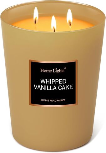 HomeLights Scented Candles, Candles for Home Scented, Large Jar Aromatherapy Candles, Natural Soy Wax, 130 Hours Long Burning Candles Gift, Peony & Almond Blossom in Saudi Arabia