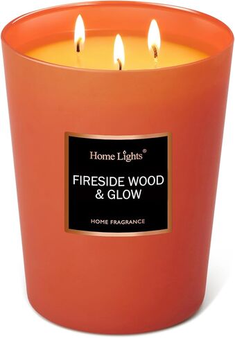 HomeLights Scented Candles, Candles for Home Scented, Large Jar Aromatherapy Candles, Natural Soy Wax, 130 Hours Long Burning Candles Gift, Peony & Almond Blossom in Kuwait