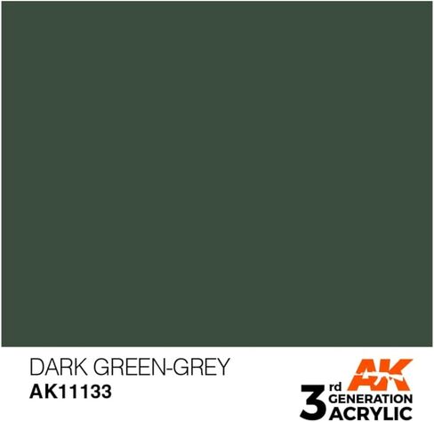 AK Interactive 3rd Gen Acrylic Dark Green-Grey 17ml in Saudi Arabia