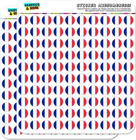 France National Country Flag 1/2" (0.5") Planner Calendar Scrapbooking Crafting Stickers - Opaque in Saudi Arabia