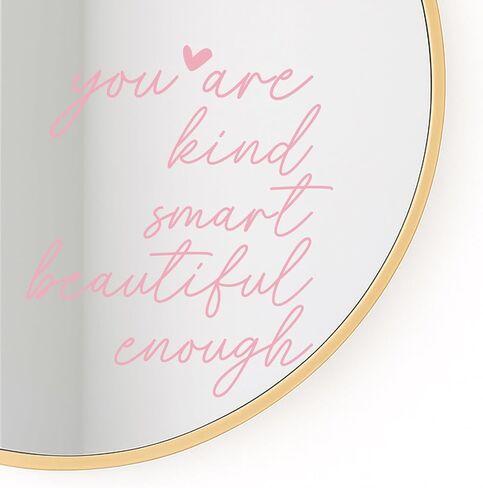 2X ملصق مرآة You are Kind Smart جميل بما فيه الكفاية، ملصق تأكيد تحفيزي للنساء، اقتباس مرآة الحب الذاتي - 6 بوصة in Kuwait