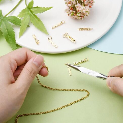 KitBeads 10 قطع 18 كيلو مطلية بالذهب الحقيقي ماما سحر النحاس كلمة الأم المعلقات الحب الأم الذاكرة حلية سحر لصنع المجوهرات السائبة in Saudi Arabia