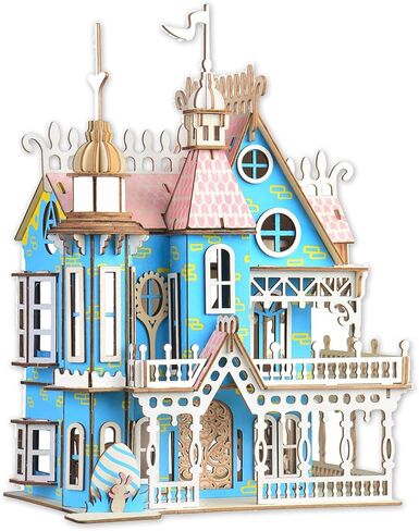 3D Puzzle Dollhouse for Kids, 3D Jigsaw Dollhouse Puzzle for Girls - Educational Paper Craft Toys for Game Xmas Birthday Easter Gifts, Easy to Assemble ，174pcs in Saudi Arabia