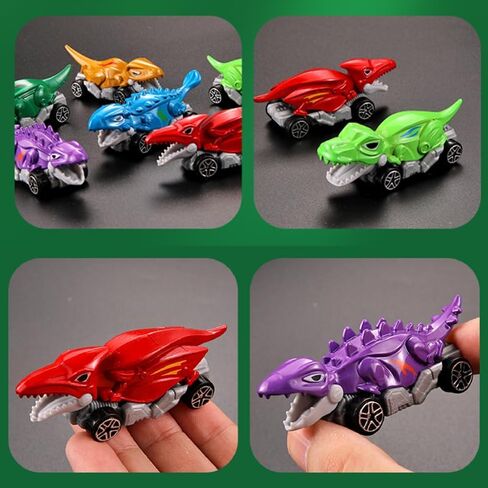 Dinosaur Car Toys Set, 6 Pack Metal Dinosaur Vehicles, Kids Toys for Ages 3-5 (6) in Saudi Arabia