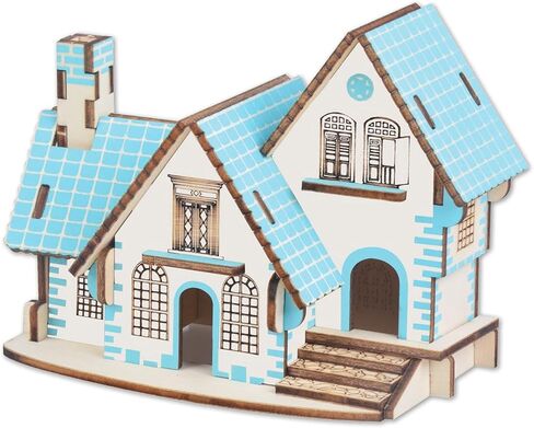 3D Puzzle Dollhouse for Kids, 3D Jigsaw Dollhouse Puzzle for Girls - Educational Paper Craft Toys for Game Xmas Birthday Easter Gifts, Easy to Assemble ，174pcs in Saudi Arabia