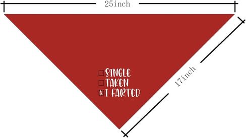 Single Taken I Farted Dog Bandana، باندانا الكلب في عيد الحب، ملحقات وشاح الحيوانات الأليفة للكلاب المتوسطة الصغيرة والقطط دعامة للصور، عصابات حمراء للحيوانات الأليفة، هدايا عيد ميلاد لمحبي الكلاب in Saudi Arabia