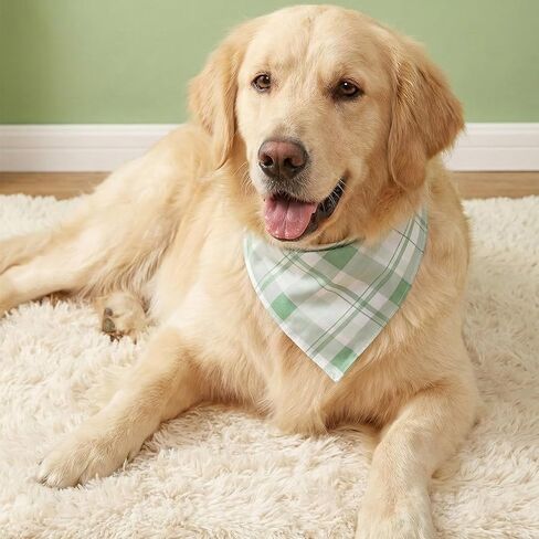 3 Pcs Plaid Dog Bandanas Large Spring Summer Triangle Scarf Reversible Bibs Plaid Handkerchief for Medium Large Dogs Pets in Saudi Arabia