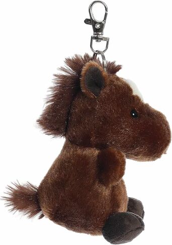 Aurora® Adorable Palm Pals™ Truffle Brown Horse™ Clip-On - قطيفة ممتعة قابلة للتجميع للأطفال والكبار - مثالية لتزيين الغرف وهدايا عيد الميلاد - بني 4 بوصات in Kuwait