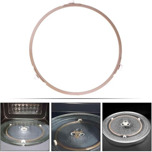 Microwave Glass Turntable Ring Replacement Compatible Most Microwaves Sturdy Support Roller for Kitchen Use 11-inch Diameter Easy to Clean in Saudi Arabia