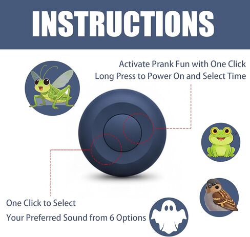 Cricket Noise Maker Prank - Annoying Hidden Long-Lasting Beeping Device, Funny Gag Gifts for Adult Office Home Party & April Fools Day Pranks(2 Pcs, 6 Sounds) in Saudi Arabia