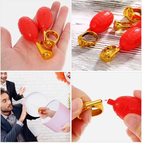 Unomor 2-pack Water Squirt Rings Prank Toy for April Fool S Day Party تفضل إكسسوارات مزحة عملية للبالغين والأطفال أداة مزحة ممتعة لتدفق المياه in Saudi Arabia