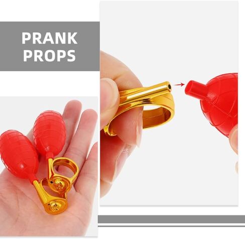 Unomor 2-pack Water Squirt Rings Prank Toy for April Fool S Day Party تفضل إكسسوارات مزحة عملية للبالغين والأطفال أداة مزحة ممتعة لتدفق المياه in Saudi Arabia
