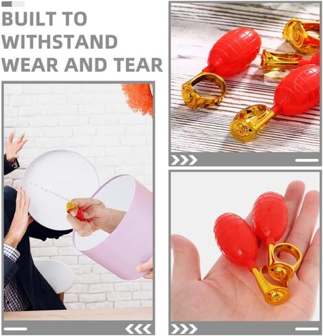 Unomor 2-pack Water Squirt Rings Prank Toy for April Fool S Day Party تفضل إكسسوارات مزحة عملية للبالغين والأطفال أداة مزحة ممتعة لتدفق المياه in Saudi Arabia