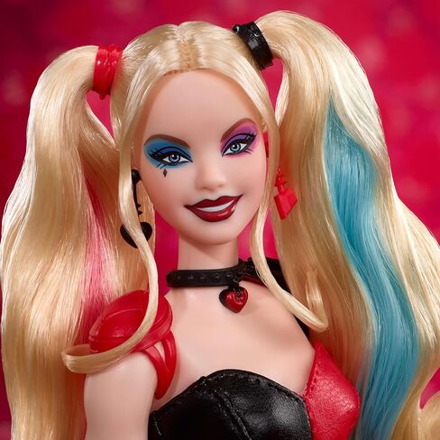 Barbie Signature Harley Quinn Collector Doll with Posable Body, Iconic Outfit, and Mallet Accessory, DC Batman 85th Anniversary Collectible in Saudi Arabia