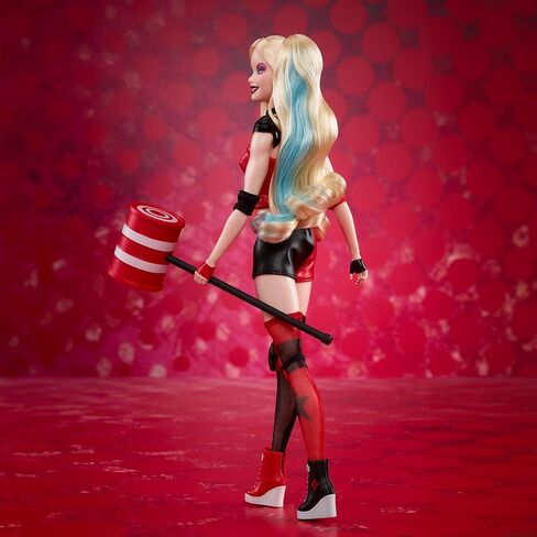 Barbie Signature Harley Quinn Collector Doll with Posable Body, Iconic Outfit, and Mallet Accessory, DC Batman 85th Anniversary Collectible in Saudi Arabia