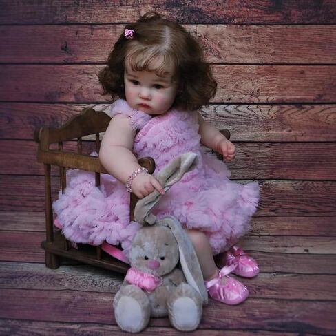 Reborn Toddler Dolls Girl 24 Inch Lifelike Baby Doll Realistic Toddler Doll Girl Look Real Cute Fat Reborn Baby Weighted Real Life Baby Doll Toys with Accessories for Kids in Saudi Arabia
