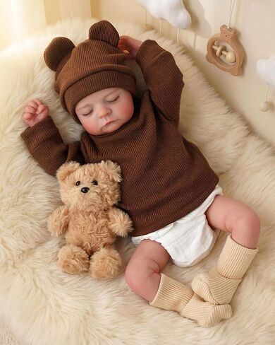 BABESIDE Reborn Baby Dolls Boy - 17- Inch Realistic Lifelike Real Baby Doll Soft and Cuddly Boy Doll Real Life Baby Dolls Gifts for Kids Age 3+ and Collectors in Saudi Arabia