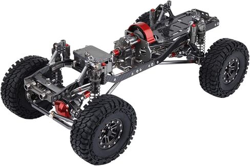 Axial Frame Kit Rc Tires 50×25×17 Aluminum Alloy Carbon Fiber Rc Car Frame Kit W Tires 313mm Wheelbase Set for Axial Scx10 in Saudi Arabia