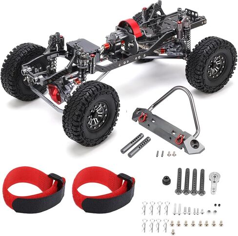 Axial Frame Kit Rc Tires 50×25×17 Aluminum Alloy Carbon Fiber Rc Car Frame Kit W Tires 313mm Wheelbase Set for Axial Scx10 in Saudi Arabia