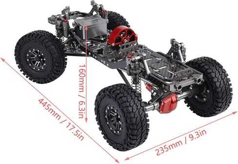 Axial Frame Kit Rc Tires 50×25×17 Aluminum Alloy Carbon Fiber Rc Car Frame Kit W Tires 313mm Wheelbase Set for Axial Scx10 in Saudi Arabia