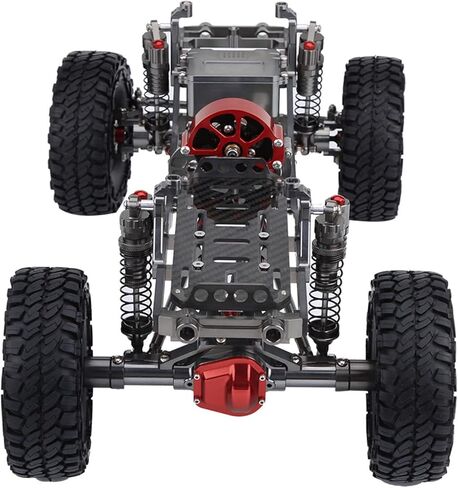 Axial Frame Kit Rc Tires 50×25×17 Aluminum Alloy Carbon Fiber Rc Car Frame Kit W Tires 313mm Wheelbase Set for Axial Scx10 in Saudi Arabia