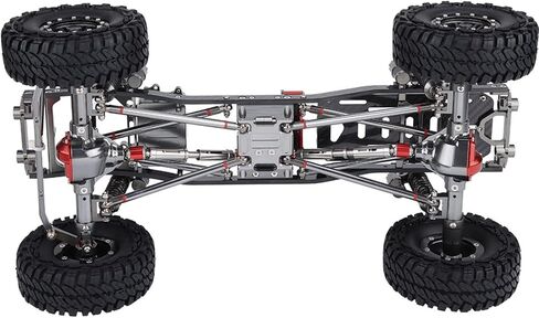 Axial Frame Kit Rc Tires 50×25×17 Aluminum Alloy Carbon Fiber Rc Car Frame Kit W Tires 313mm Wheelbase Set for Axial Scx10 in Saudi Arabia