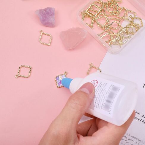 CHGCRAFT 30 Pcs Open Back Bezel Pendants Hollow Rectangle Pendant for Resin Alloy Rectangle Frame Charms Blank Hollow Pendant for Earrings Bracelets Necklaces Jewelry Making in Saudi Arabia