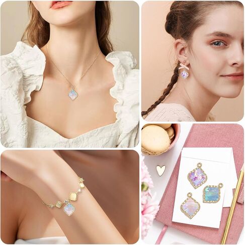 CHGCRAFT 30 Pcs Open Back Bezel Pendants Hollow Rectangle Pendant for Resin Alloy Rectangle Frame Charms Blank Hollow Pendant for Earrings Bracelets Necklaces Jewelry Making in Saudi Arabia