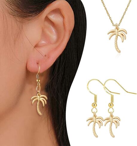 KitBeads 10pcs 18k Real Gold Plated Coconut Tree Charms Brass Tropical Hawaii Palm Charm for Jewelry Making Bracelets Bulk in Saudi Arabia