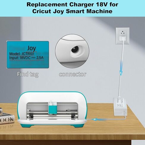 سلك طاقة 18 فولت لـ Cricut Joy 2007813 JCTR101 2007992 متوافق مع آلة القطع Cricut Joy DIY PC2007992 GHFB23405 SS2076299 TS-A045-1800251 شاحن محول الطاقة in Kuwait