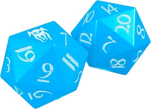 Modiphius Entertainment: Cohors Cthulhu RPG: Atlantean Crystal Dice Pack - 6 Piece Set, Blue & White, 2X d20, 4X d6, Hidden War Emblems, Accessory in Saudi Arabia