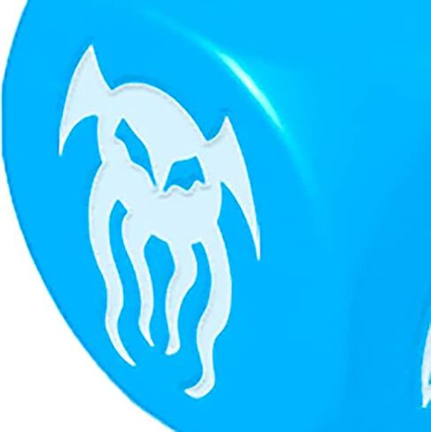Modiphius Entertainment: Cohors Cthulhu RPG: Atlantean Crystal Dice Pack - 6 Piece Set, Blue & White, 2X d20, 4X d6, Hidden War Emblems, Accessory in Saudi Arabia