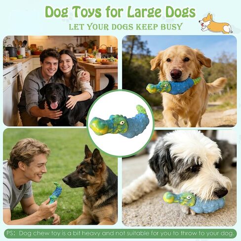 Dog Chew Toys for Aggressive Chewers: Tough Squeaky Crocodile Toy for Small, Medium, Large Breed to Keep Them Busy & Clean Teeth,Indoor Fun Dog Toy in Saudi Arabia