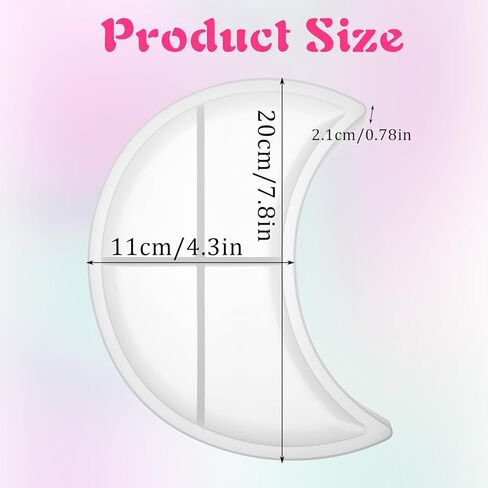 Large Moon Tray Mold for Resin Concrete, Silicone Moon Mold, New Moons Storage Tray Molds, New Moons Home Ornament Molds for Jewelry Holder, Candle Holder, Vanity Trays, Display Rack and DIY Crafts in Saudi Arabia